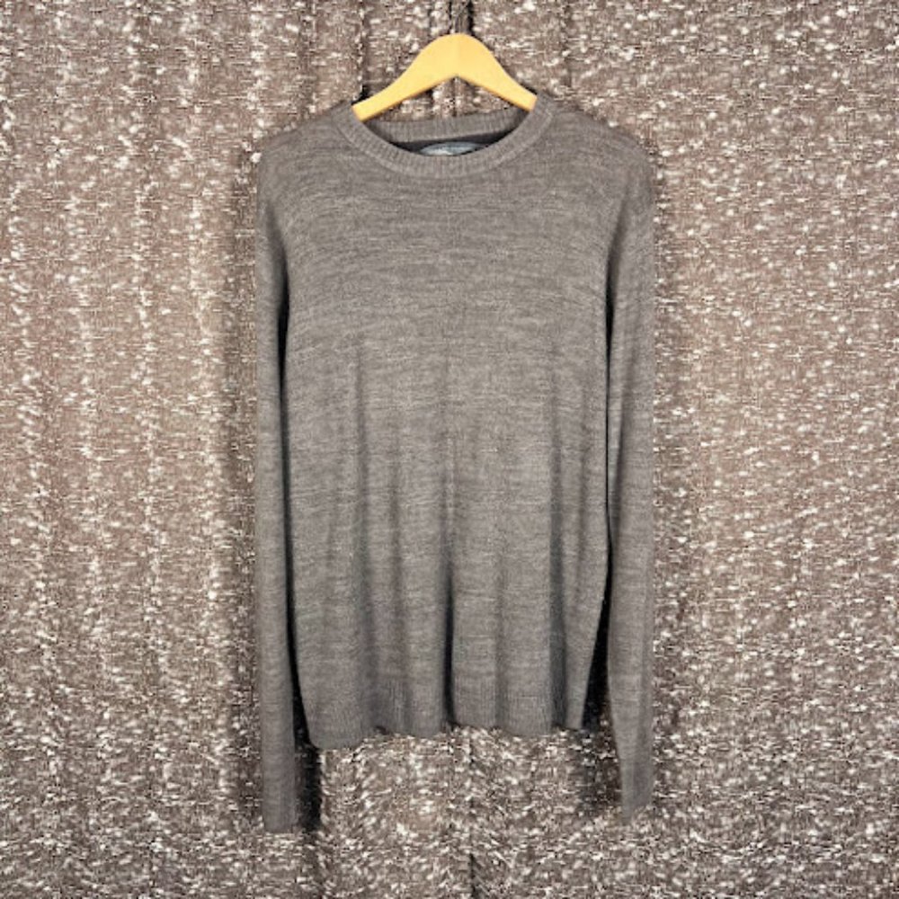 Oscar de la‎ Renta Gray Long Sleeve Thin Sweater